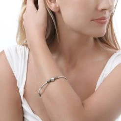 Bali Moondrop Bangle -Silver Store BGL159 02