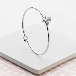 Buzzing Bee Bangle -Silver Store BGL640 01