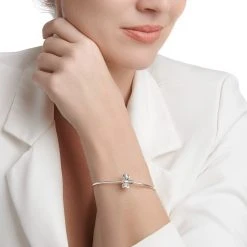 Buzzing Bee Bangle -Silver Store BGL640 02