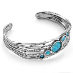 Opal Arc Bangle -Silver Store BGL772 03