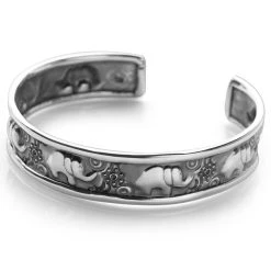 Lucky Elephant Bangle -Silver Store BGL777 03