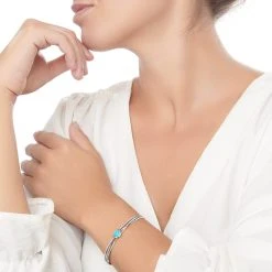 Opal Crush Bangle -Silver Store BGL832 02