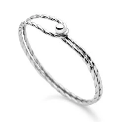 Dovetail Rope Bangle -Silver Store BGL848 03