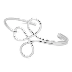 Trinity Ribbon Bangle -Silver Store BGL855 03