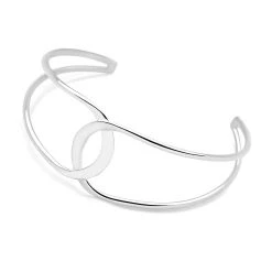 Sleek Embrace Bangle -Silver Store BGL856 03