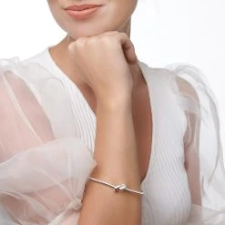 Alpine Knot Bangle -Silver Store BGL859 02