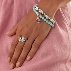 Amazonite Tree Of Life Bracelet -Silver Store BRC1339 02