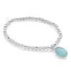 Serene Aquamarine & Chalcedony Bracelet