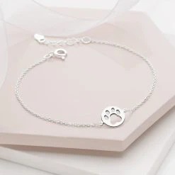 Paw Print Bracelet -Silver Store BRC1635 01