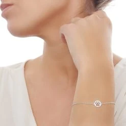Paw Print Bracelet -Silver Store BRC1635 02