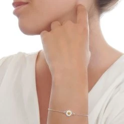 Daisy Charm Bracelet -Silver Store BRC1638 02