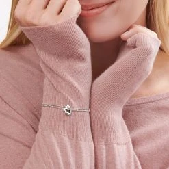 Shimmering Heart Bracelet -Silver Store BRC1659 02