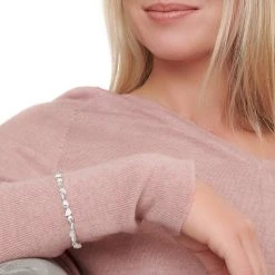 Silver Pebble Bracelet -Silver Store BRC1668 03