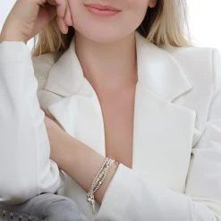 Heart Strings Bracelet Stack -Silver Store BRC1678 02