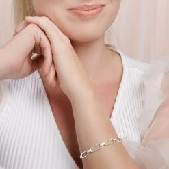 Paperclip Bracelet 5 Paperclip Bracelet -Silver Store BRC1740 02