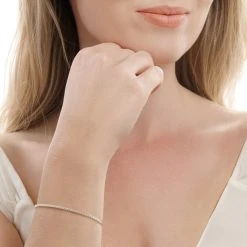 Sparkling Toggle Tennis Bracelet -Silver Store BRC1753 03