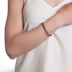 Beaded Noir Bracelet -Silver Store BRC712 02