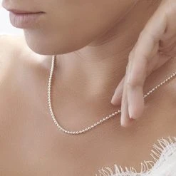 2.2 Mm Id Tag Chain 45cm -Silver Store CHN113 01