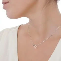 Lovers Entwined Necklace -Silver Store CHN1176 02