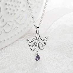 Amethyst Essence Chain -Silver Store CHN1189 01