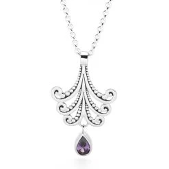 Amethyst Essence Chain -Silver Store CHN1189 03