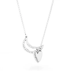 Daughter To The Moon And Back Chain -Silver Store CHN1242 03
