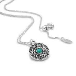 Turquoise Mandala Chain -Silver Store CHN1243 03