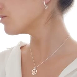 Glowing Heart Chain -Silver Store CHN1244 04