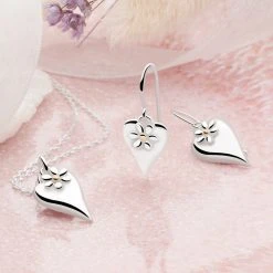 Blossom Heart Chain -Silver Store CHN1299 01