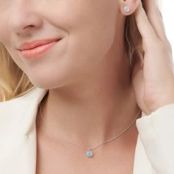 Daisy Blue Chain -Silver Store CHN1303 04