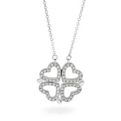Clover Hearts Chain -Silver Store CHN1308 03