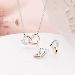 Entwined Hearts Chain -Silver Store CHN1315 01