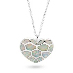 Opal Heart Chain -Silver Store CHN1324 03