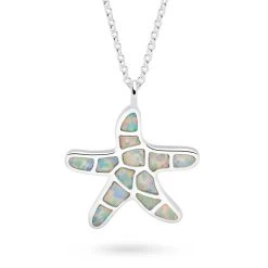 Opal Starfish Chain -Silver Store CHN1325 03