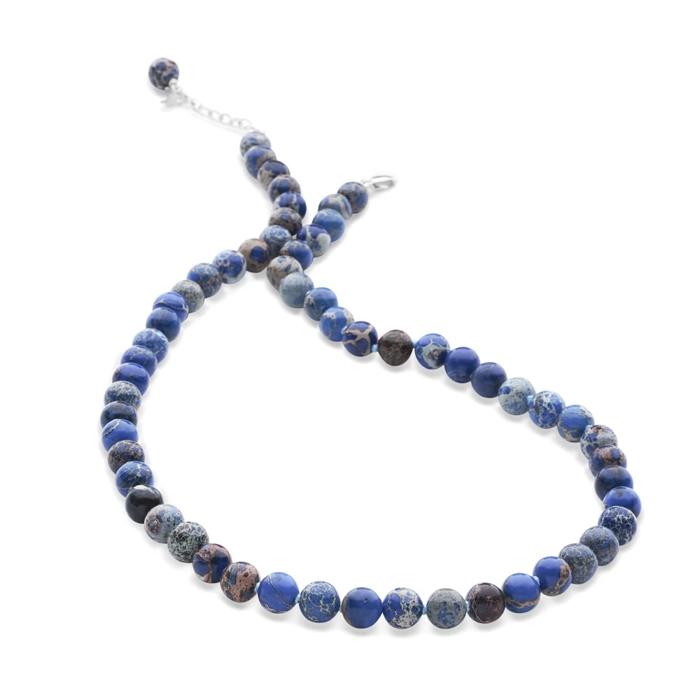 Beaded Blue Variscite Necklace (60-62cm) 1 Beaded Blue Variscite Necklace (60-62cm)