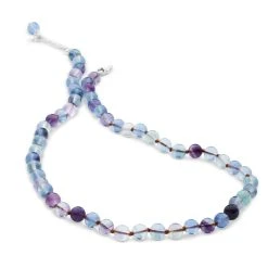 Beaded Fluorite Necklace (61-63cm)