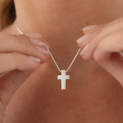 Silver Cross Chain -Silver Store CHN1352 04