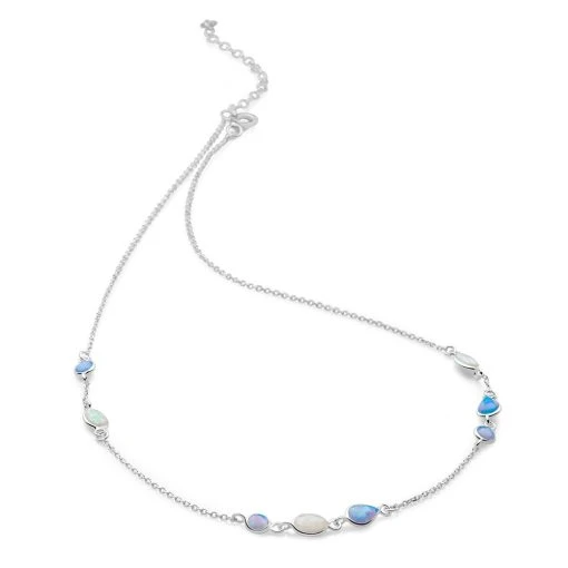 Iced Opal Chain -Silver Store CHN1355