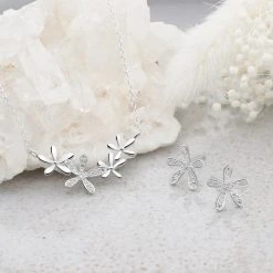 Frosted Petals Chain -Silver Store CHN1356 01