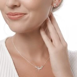 Frosted Petals Chain -Silver Store CHN1356 02