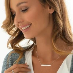 Personalised Horizontal Bar Chain -Silver Store CHN969 02