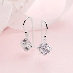 Bedazzle Earrings (Clear) -Silver Store E1913 01