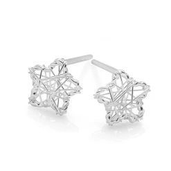 Embroidered Star Studs