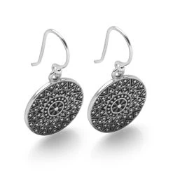 Silver Mandala Earrings -Silver Store E4497 01