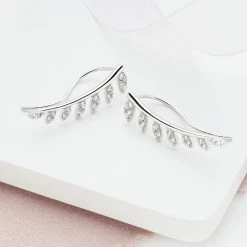 Laurel Ear Climber -Silver Store E4759 01