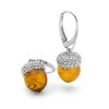 Amber Acorn Earrings