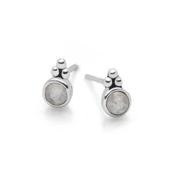 Moonstone Moon Studs