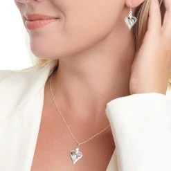 Enchanted Heart Earrings -Silver Store E4933 02