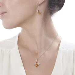 Honey Bee Earrings -Silver Store E5003 02