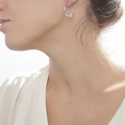 Silver Dew Hoops -Silver Store E5038 02